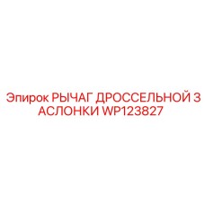WP123827 РЫЧАГ ДРОССЕЛЬНОЙ ЗАСЛОНКИ Epiroc