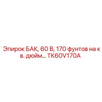 TK60V170A БАК, 60 В, 170 фунтов на кв. дюйм Epiroc