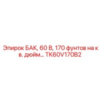 TK60V170B2 БАК, 60 В, 170 фунтов на кв. дюйм Epiroc