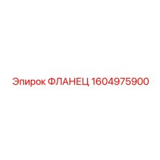 1604975900 ФЛАНЕЦ Epiroc