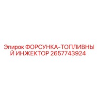 2657743924 ФОРСУНКА-ТОПЛИВНЫЙ ИНЖЕКТОР Epiroc