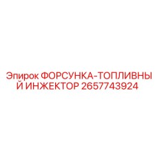 2657743924 ФОРСУНКА-ТОПЛИВНЫЙ ИНЖЕКТОР Epiroc