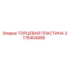 3176404956 ТОРЦЕВАЯ ПЛАСТИНА Epiroc