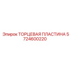 5724600220 ТОРЦЕВАЯ ПЛАСТИНА Epiroc
