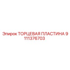 9111376703 ТОРЦЕВАЯ ПЛАСТИНА Epiroc