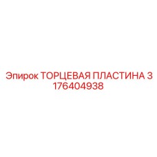 3176404938 ТОРЦЕВАЯ ПЛАСТИНА Epiroc