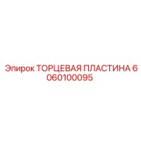 6060100095 ТОРЦЕВАЯ ПЛАСТИНА Epiroc