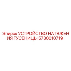 5730010719 УСТРОЙСТВО НАТЯЖЕНИЯ ГУСЕНИЦЫ | Epiroc