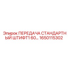 1650115302 ПЕРЕДАЧА СТАНДАРТНЫЙ ШТИФТ1 60... Epiroc