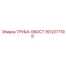 1612277100 ТРУБА-ХВОСТ Epiroc