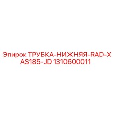 1310600011 ТРУБКА НИЖНЯЯ RAD XAS185 JD Epiroc