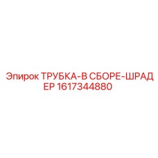 1617344880 ТРУБКА-В СБОРЕ-ШРАДЕР Epiroc
