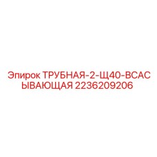 Трубная-2-Щ40-Всасывающая 2236209206 Epiroc