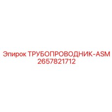 2657821712 ТРУБОПРОВОДНИК-ASM Epiroc