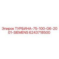 6243718500 ТУРБИНА-75-100-G6-2001-SIEMENS Epiroc