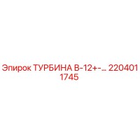2204011745 ТУРБИНА В-12+-... Эпирок