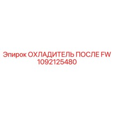 1092125480 ОХЛАДИТЕЛЬ ПОСЛЕ FW Epiroc