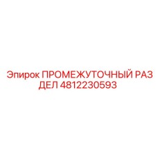 4812230593 ПРОМЕЖУТОЧНЫЙ РАЗДЕЛ Epiroc