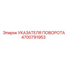 4700791953 УКАЗАТЕЛЯ ПОВОРОТА Epiroc