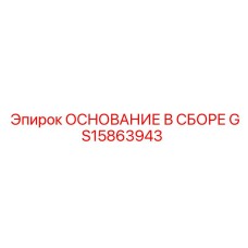 GS15863943 ОСНОВАНИЕ В СБОРЕ - Epiroc