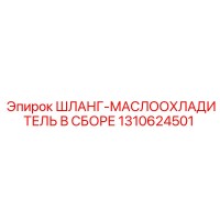1310624501 ШЛАНГ-МАСЛООХЛАДИТЕЛЬ В СБОРЕ Epiroc