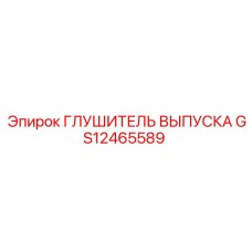 Глушитель выпуска GS12465589 Epiroc