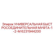 6231944200 УНИВЕРСАЛЬНАЯ БЫСТРОСОЕДИНИТЕЛЬНАЯ МУФТА-1-2-M Epiroc