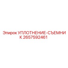 2657592461 УПЛОТНЕНИЕ-СЪЕМНИК Epiroc