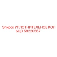58220567 УПЛОТНИТЕЛЬНОЕ КОЛЬЦО Epiroc