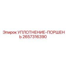 2657316390 УПЛОТНЕНИЕ-ПОРШЕНЬ Epiroc