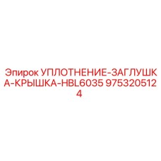 9753205124 УПЛОТНЕНИЕ-ЗАГЛУШКА-КРЫШКА-HBL6035 Epiroc