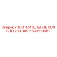 663210681 УПЛОТНИТЕЛЬНОЕ КОЛЬЦО 239.3X5.7 Epiroc