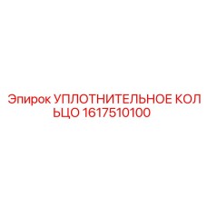 1617510100 УПЛОТНИТЕЛЬНОЕ КОЛЬЦО Epiroc