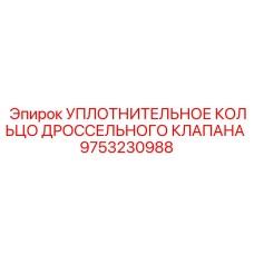 9753230988 УПЛОТНИТЕЛЬНОЕ КОЛЬЦО ДРОССЕЛЬНОГО КЛАПАНА Epiroc