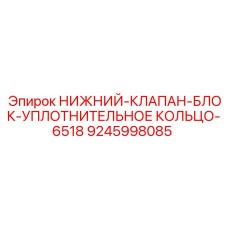 9245998085 НИЖНИЙ-КЛАПАН-БЛОК-УПЛОТНИТЕЛЬНОЕ КОЛЬЦО-6518 Epiroc