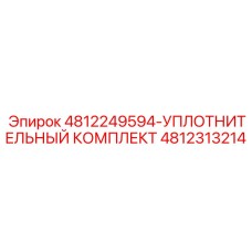 4812313214-УПЛОТНИТЕЛЬНЫЙ КОМПЛЕКТ-Эпирок
