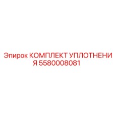 5580008081 КОМПЛЕКТ УПЛОТНЕНИЯ Epiroc
