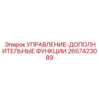 2657423089 УПРАВЛЕНИЕ-ДОПОЛНИТЕЛЬНЫЕ ФУНКЦИИ Epiroc