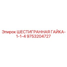 9753204727 ШЕСТИГРАННАЯ ГАЙКА-1-1-4 Epiroc