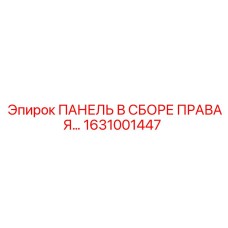 ПАНЕЛЬ В СБОРЕ ПРАВАЯ [1631001447] Epiroc