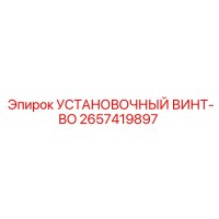 2657419897 УСТАНОВОЧНЫЙ ВИНТ-BO | Epiroc