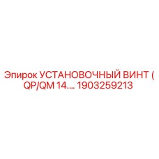 1903259213 УСТАНОВОЧНЫЙ ВИНТ (QP/QM 14.…) Epiroc