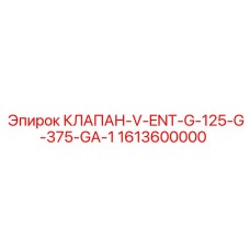 1613600000 КЛАПАН-V-ENT-G-125-G-375-GA-1 Epiroc