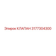 3177304300 КЛАПАН Epiroc