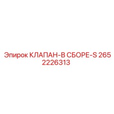2652226313 КЛАПАН-В СБОРЕ-S Epiroc