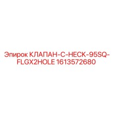 Фланцевый обратный клапан 1613572680 для Epiroc