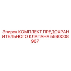 5590008967 КОМПЛЕКТ ПРЕДОХРАНИТЕЛЬНОГО КЛАПАНА Epiroc