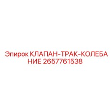 2657761538 КЛАПАН-ТРАК-КОЛЕБАНИЕ Epiroc