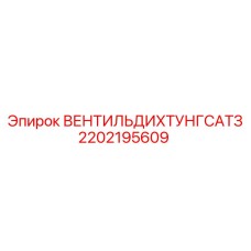 2202195609 ВЕНТИЛЬ ДИХТУНГ САТЗ Epiroc