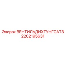 2202195631 ВЕНТИЛЬ ДИХТУНГ САТЗ Epiroc